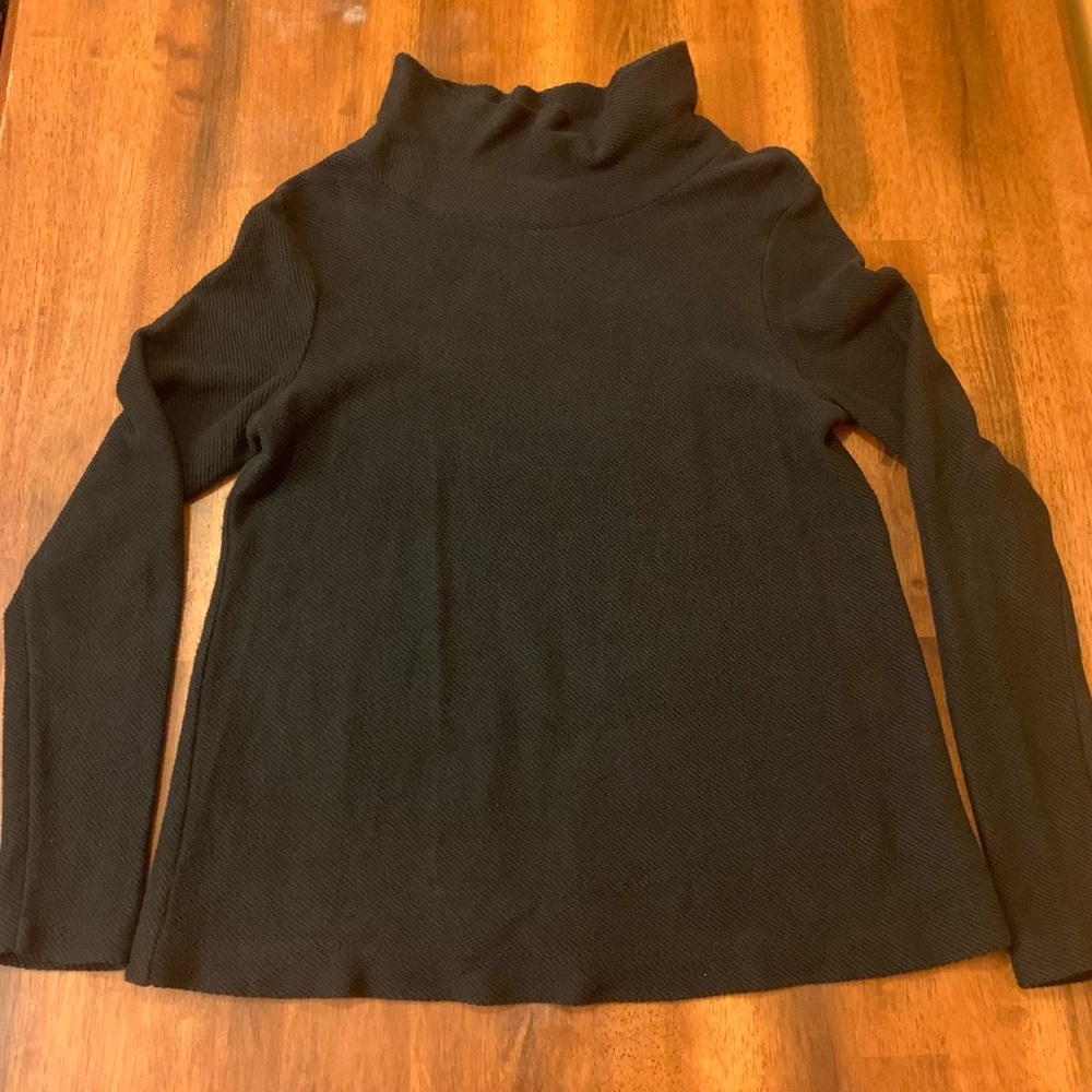 J. Crew top women’s small black cowl neck long sleeve soft knit